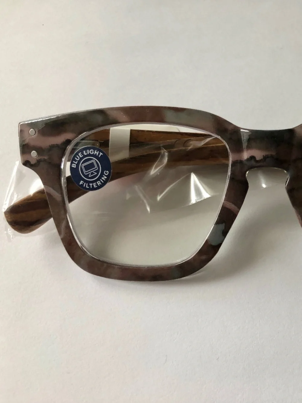 New Still Life Pink Gray Marble Peepers Blue Light Filter Glasses +0.00